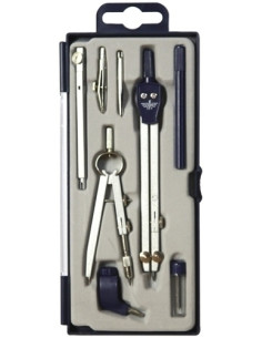 COMPAS ESCOLAR CON ALARGADERA Y BIGOTERA