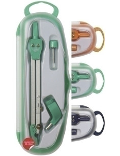 COMPAS ESCOLAR UNA PATA ARTICULADA CON ADAPTADOR Y MINA