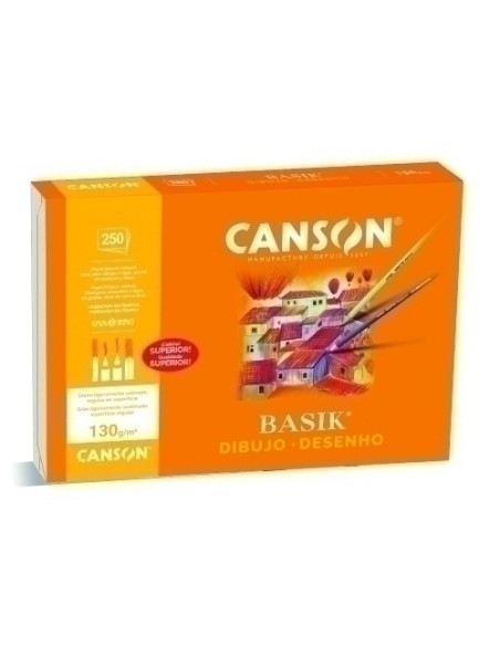 LAMINA GUARRO-CANSON DIBUJO BASIK 130g A4 LISA L340N