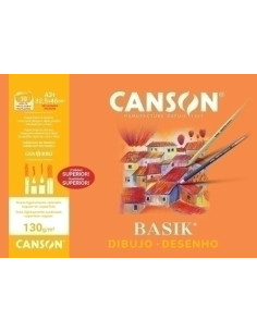 LAMINA GUARRO-CANSON DIBUJO BASIK 130g MINI-PACK de 10 A3 RECUADRO