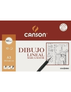 LAMINA GUARRO-CANSON DIBUJO MARCA MAYOR 160g MINI-PACK de 10 A3