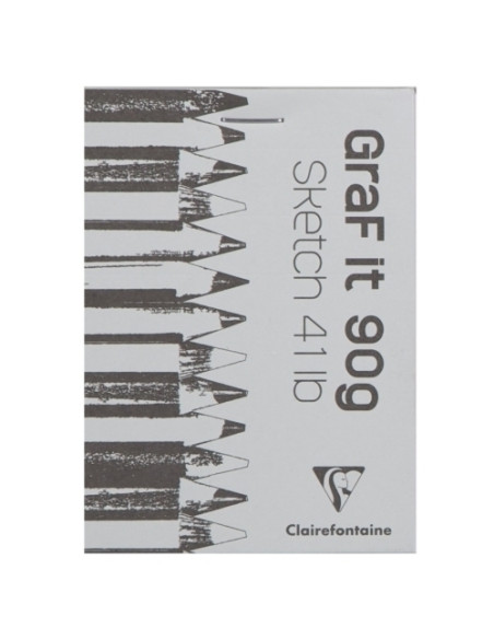 BLOC DE DIBUJO CLAIREFONTAINE GRAF IT CROQUIS ENCOLADO A7 90g 80h
