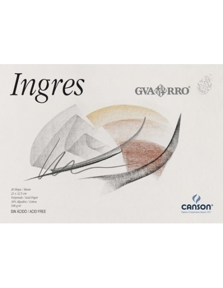 BLOC DE DIBUJO GUARRO-CANSON INGRES ENCOLADO PAPEL VERJURADO A3 108g 20h