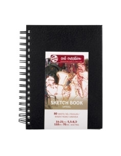 CUADERNO DE DIBUJO TALENS ART CREATION BOCETO CON ESPIRAL TAPA DURA 140 x 210 mm 110g  80h