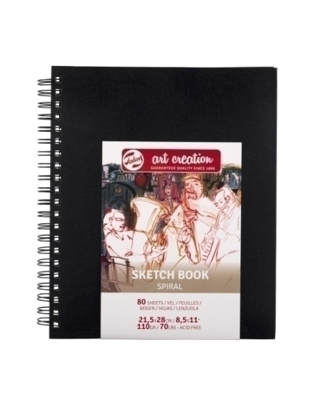 CUADERNO DE DIBUJO TALENS ART CREATION BOCETO CON ESPIRAL TAPA DURA 215 x 280 mm 110g  80h