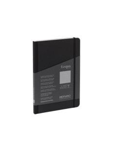 CUADERNO FABRIANO ECOQUA PLUS TELA A5 80hj 90gr PUNTOS DOTS NEGRO