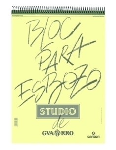 BLOC DE DIBUJO GUARRO-CANSON ESBOZO STUDIO CON ESPIRAL TECNICAS SECAS A3 90g 100h