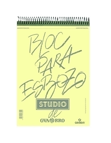 BLOC DE DIBUJO GUARRO-CANSON ESBOZO STUDIO CON ESPIRAL TECNICAS SECAS A4 90g 100h