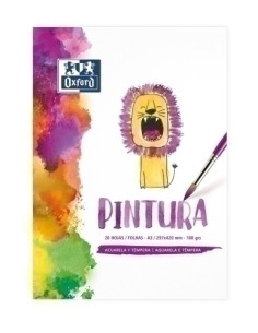 BLOC DE DIBUJO OXFORD KIDS PINTURA ENCOLADO LISO A3 180g 20h