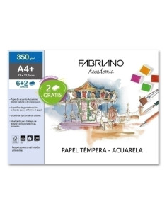 LAMINAS ACUARELA FABRIANO A4 24x32cm   350 gr BOLSA DE 6