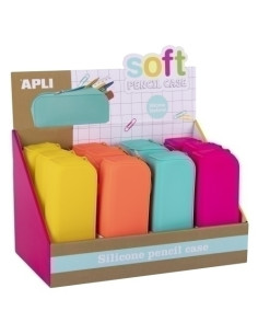 PORTATODO APLI SOFT FLUOR SILICONA EXPOSITOR DE 12