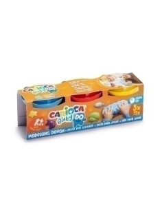 PLASTILINA CARIOCA BABY DOUGH VASITOS 75 gr CAJA de 3