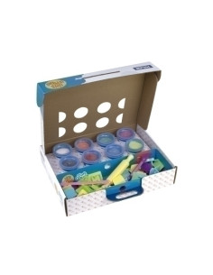 PASTA MODELAR MILAN  SOFT DOUGH MALETIN CON HERRAMIENTAS  ABECEDARIO  8 BOTES 59g