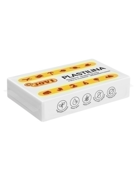 JOVI PLASTILINA SCHOOL PASTILLA 50GR BLANCO CAJA 30 UD