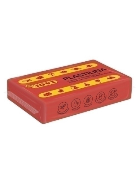 JOVI PLASTILINA SCHOOL PASTILLA 50GR ROJO CAJA 30 UD