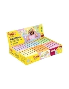 PLASTILINA JOVI 70 PASTILLA 50 gr SURTIDO COLORES PASTEL CAJA DE 30 5x 6 col