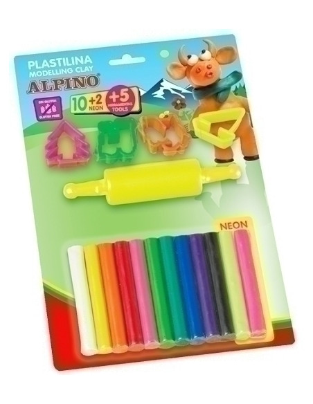PLASTILINA ALPINO BLISTER 102 17GR  HERRAMIENTAS