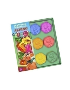 PLASTILINA ALPINO KIT 6 COLS  MOLDES