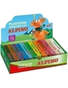 PLASTILINA ALPINO STANDARD 150GR CAJA 12 SURTIDAS
