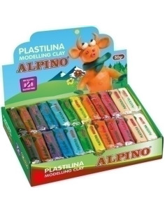 PLASTILINA ALPINO STANDARD 50GR CAJA 24 SURTIDAS