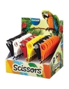 TIJERAS ESCOLARES CENTRUM ZOO 13 cm SURTIDAS EXPOSITOR de 30