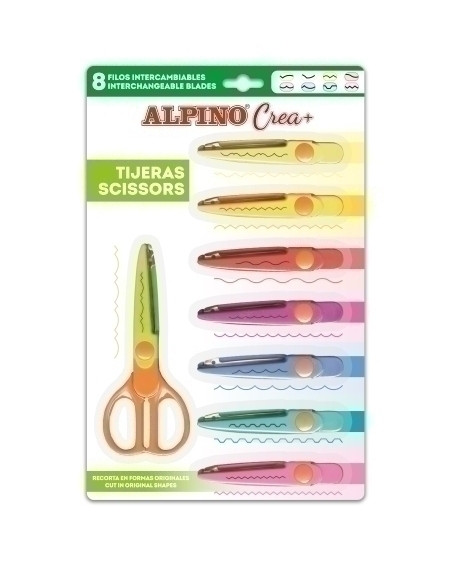 TIJERAS ESCOLARES ALPINO FASHION SHAPES 81 CORTES ESPECIALES