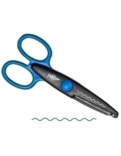 TIJERAS FAIBO DENTADA 13 cm AZUL