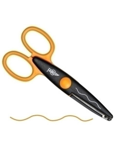 TIJERAS FAIBO DENTADA 13 cm FUCSIA