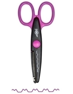 TIJERAS FAIBO DENTADA 13 cm ROSA
