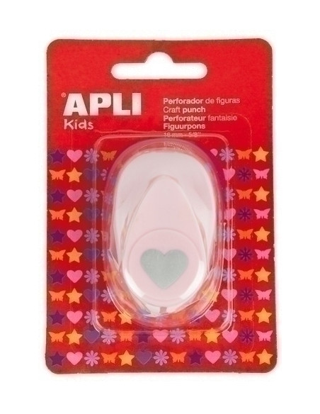 TALADRO FANTASIA APLI 16 mm CORAZON ROSA