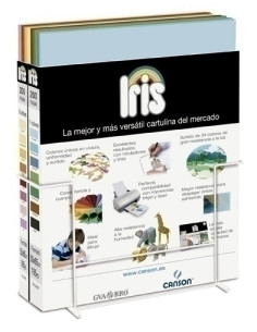 CARTULINA 50x65 cm IRIS 185g CAJAS EXPOSITORAS 2x200 uds15 colores CONTENIDO sin SOPORTE