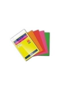 CARTULINA FLUOR A4 SADIPAL 250g SURTIDO PAQUETE de 5  amarillo magenta naranja rojo y verde