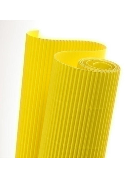 CARTON ONDULADO CANSON 300g ROLLO 05x07 m AMARILLO LIMON PAQUETE de 10