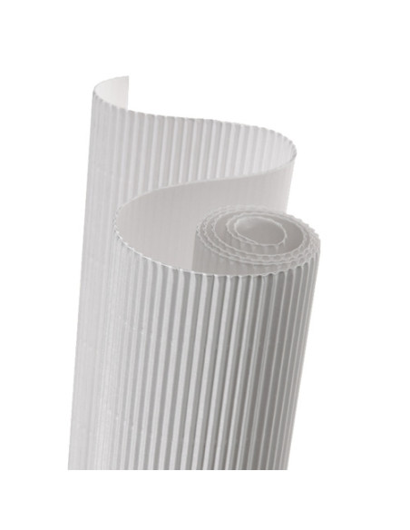 CARTON ONDULADO CANSON 300g ROLLO 05x07 m BLANCO PAQUETE de 10