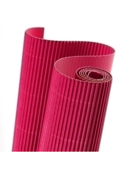 CARTON ONDULADO CANSON 300g ROLLO 05x07 m ROSA PAQUETE de 10