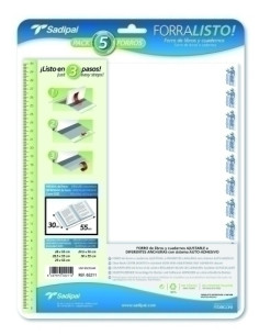 FORRO AJUSTABLE SADIPAL PP TRANS30 x 55 cm BLISTER de 5