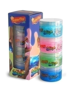 JUEGO SUPERTITE SLIME PURPURINA BOTE 120gr
