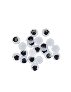 OJOS MOVILES SMART OVALADOS 6 mm NEGRO PACK de 80