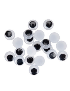 OJOS MOVILES SMART REDONDOS 4 mm NEGRO PACK de 100