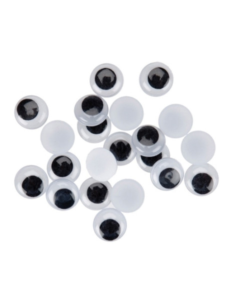 OJOS MOVILES SMART REDONDOS 4 mm NEGRO PACK de 100