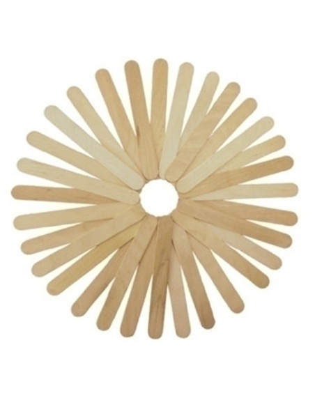PALILLOS PLANOS FIXO KIDS MADERA NATURAL 15 cm PACK de 50