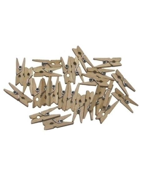 PINZAS SMART MADERA NATURAL PACK de 30