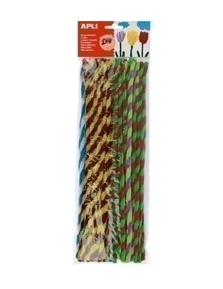 LIMPIA PIPAS VARILLA APLI COLORES TWIST SURTIDOS 30 cm BOLSA de 50