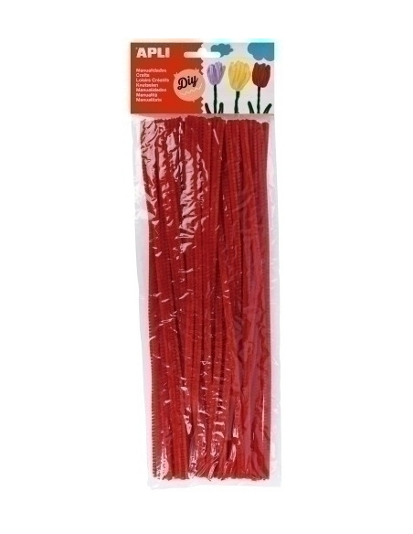 LIMPIA PIPAS VARILLA APLI ROJO 30 cm BOLSA de 50