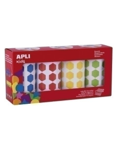 GOMETS APLI  ROLLO 59h HEXAGONOS 20 mm PACK 4 rollos AZ-RJ-AM-VD 7080 uds 19192