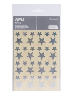 GOMETS APLI METALIZADOS BOLSA 3h ESTRELLA surtGDEy PEQ HOLOGRAFICA 120 uds 11807