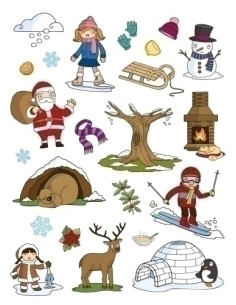 GOMETS APLI TEMATICOS BOLSA  3h REMOVIBLES INVIERNO 69 uds 11617