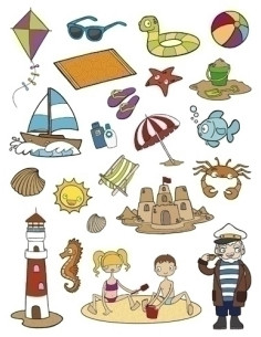 GOMETS APLI TEMATICOS BOLSA  3h REMOVIBLES LA PLAYA 66 uds 11435