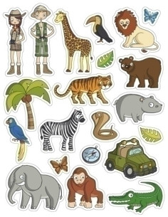 GOMETS APLI TEMATICOS BOLSA  3h REMOVIBLES LA SELVA 63 uds 11433