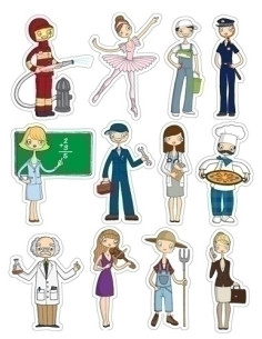 GOMETS APLI TEMATICOS BOLSA  3h REMOVIBLES PROFESIONES 36 uds 11440